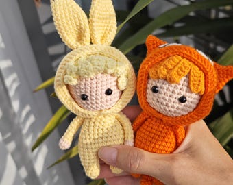 Handmade plush toy Kyo and Momiji