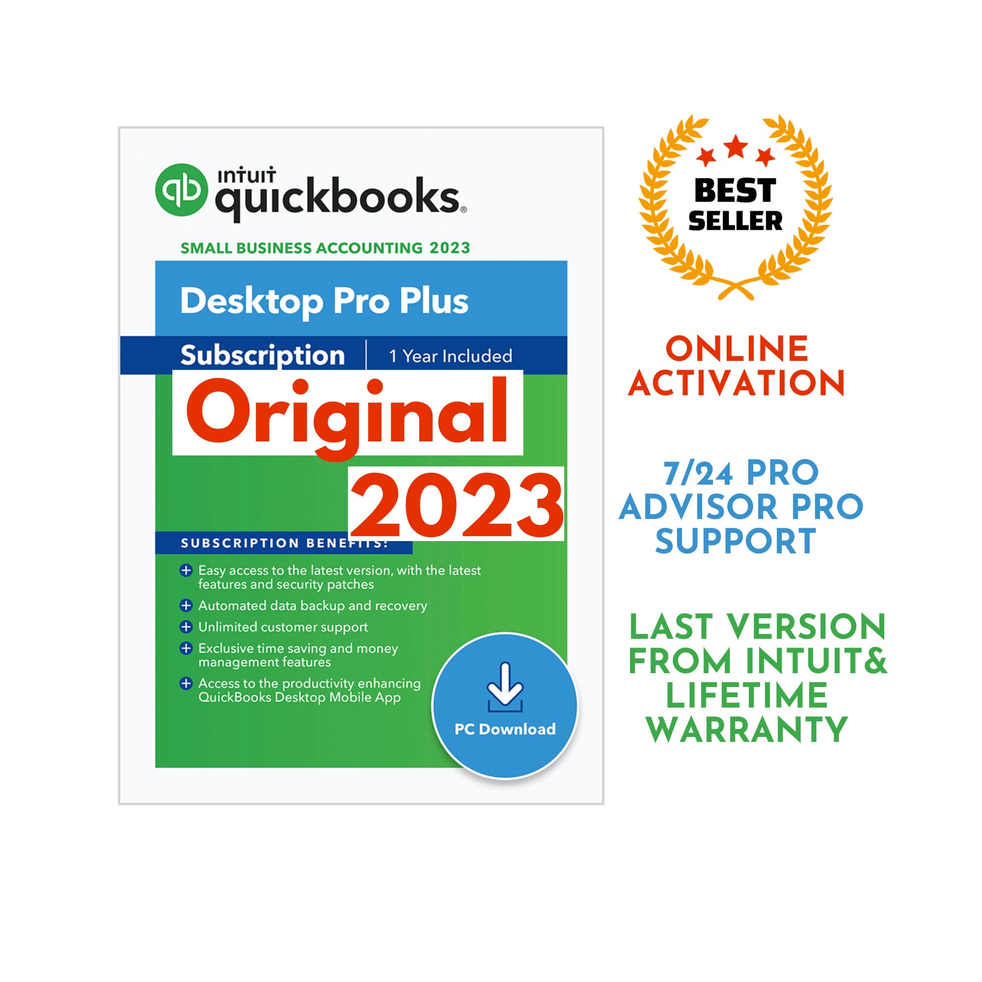 Quickbooks Desktop Pro Plus 2023 _ No Payroll Included & US Etsy