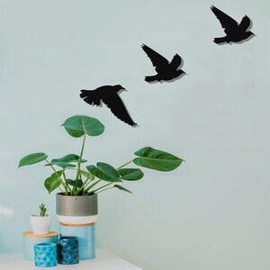 3 Vögel - Vogel Metall Wandkunst, Metall Wandkunst, Metall Wandkunst, Wand-Dekor Interieur, Einweihungsparty Geschenk, Wandschild, Vogel Metall Wanddekor