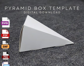Pyramide Box SVG - Dreieck Geschenkbox SVG - Hochzeitsbevorzugungsbox SVG - Partybevorzugungsbox - Kein Kleber Silhouette Schnitt - Cricut Cut Datei Halloween-Box