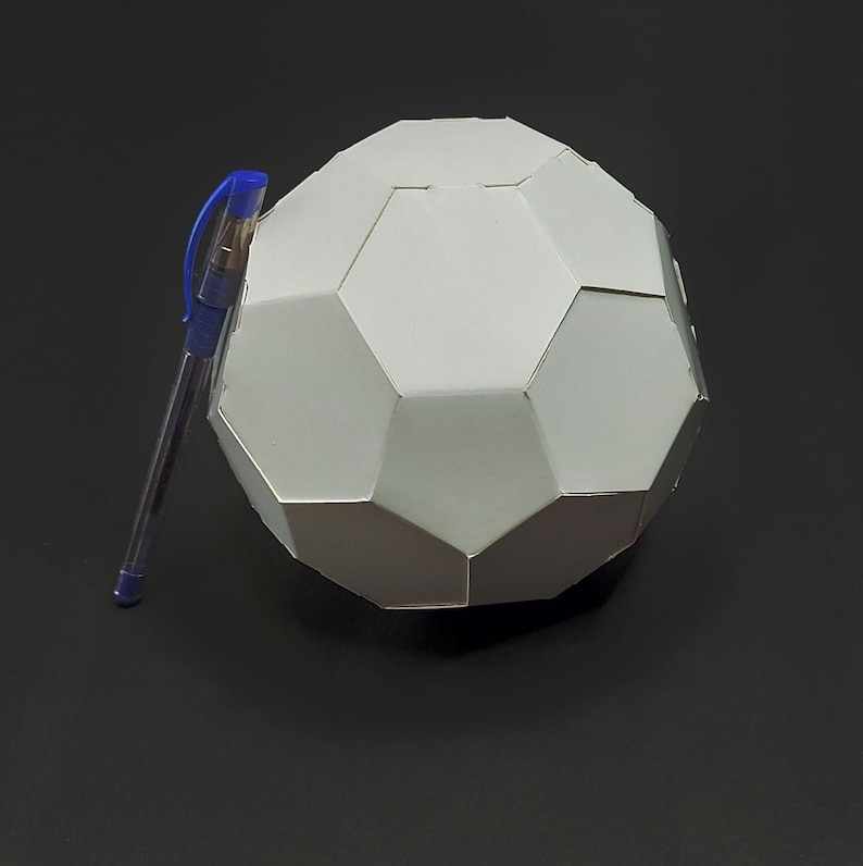Paper Ball Template SVG Soccer Ball Paper Toy 3d Cricut Template for Kids Paper Candy Box Ball