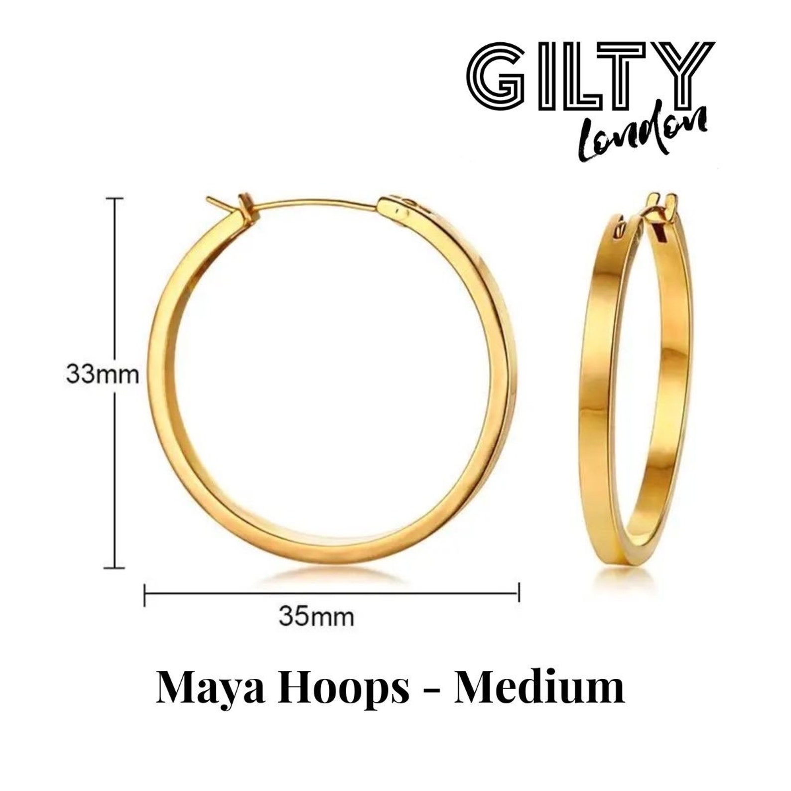 Maya Stirrup Earrings - Gold main image 1