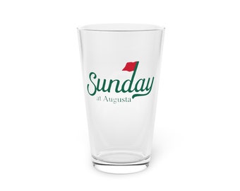 Sunday at Augusta Golf Beer Glass | Greenside Gear Pint Glass| Personalized Golf Apparel