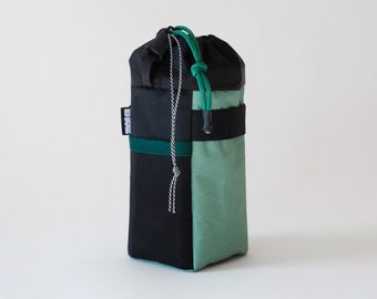 Bike Stem Bag / Feed bag, Green One-Handed Opening