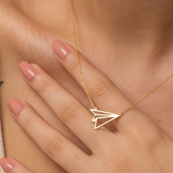 Airplane Necklace Etsy