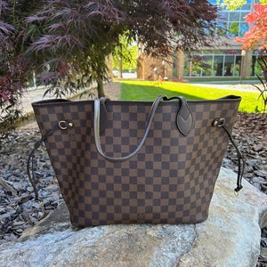 Louis Vuitton Damier Ebene Neverfull Pochette Mm/Gm