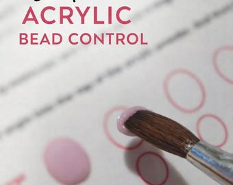 Acrylic Bead Practice Sheet | Nail Practice Sheet for Beginners | Acrylic Nail Training Tool | Nail Tech Practice, Nail Art Practice.