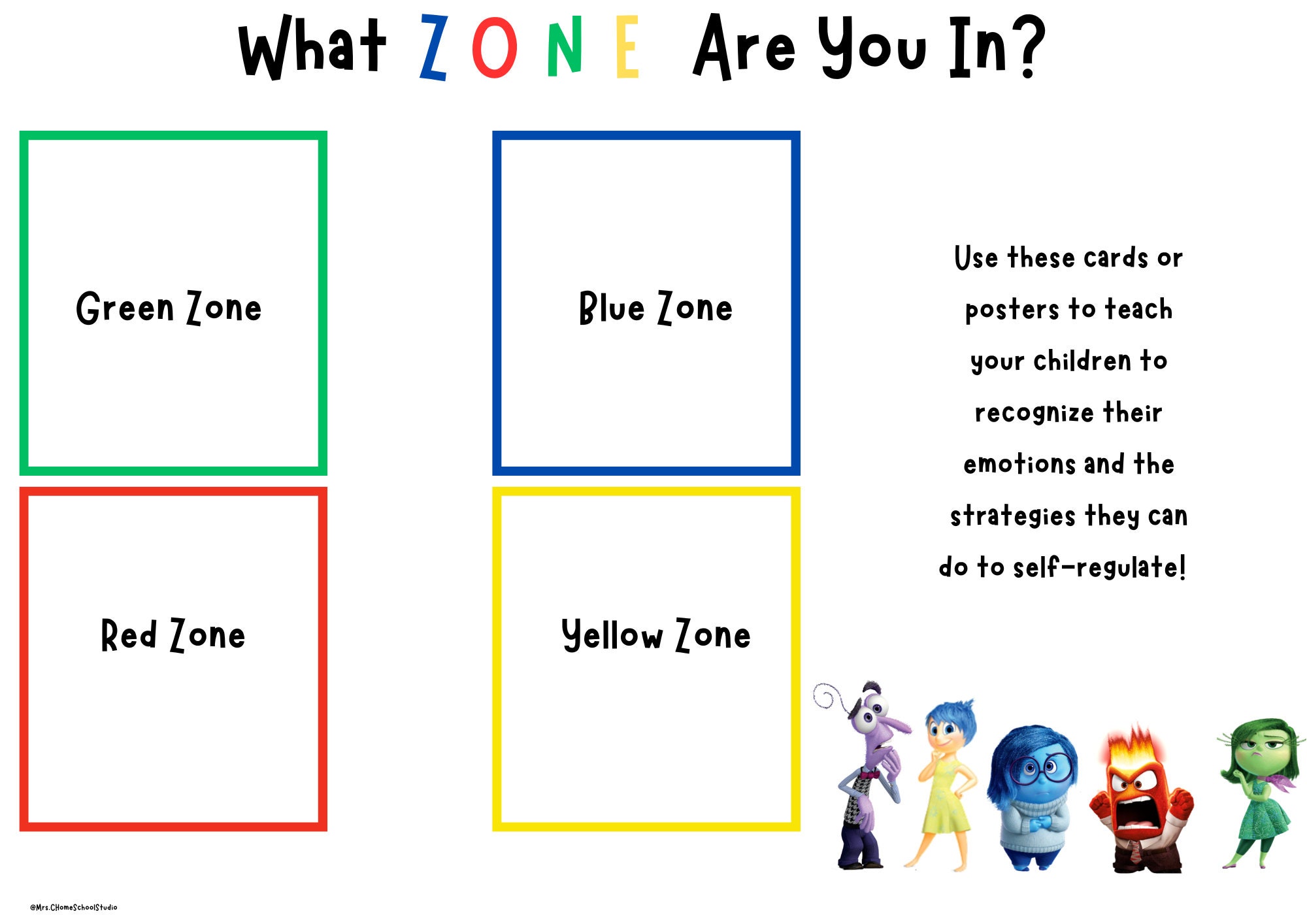 Inside Out Emotion Regulation Pack - Etsy