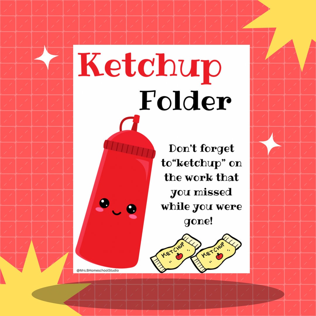 Ketchup Folder Etsy