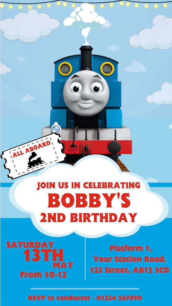 Thomas the Tank Engine Birthday Invitation Living Gif/video Download - Etsy