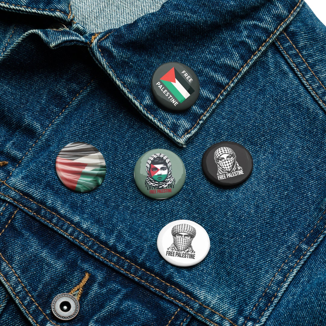 Lot De 6 Badges Palestine En Métal émaillé - Drapeau Palestinien - Attache Papillon - Pour Vêtements, Sacs, Chapeaux
