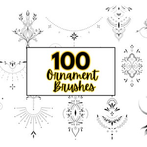 100 Ornament Tattoo Stamps for Procreate - Procreate Ornamental Tattoo Brushes - Procreate Brushes by ProcreateBrushBazaar