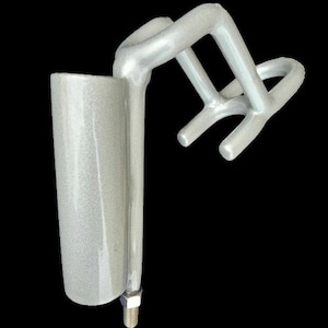 Smackdown PIPE Rod Holders for Boats. Fits THREE RODS in each rod holders. Position your rods in 6 Angles and 8 Positions. METALLIC SILVER