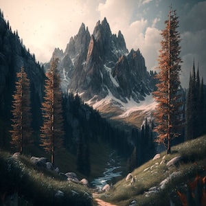 Digital print - Mountain Trail