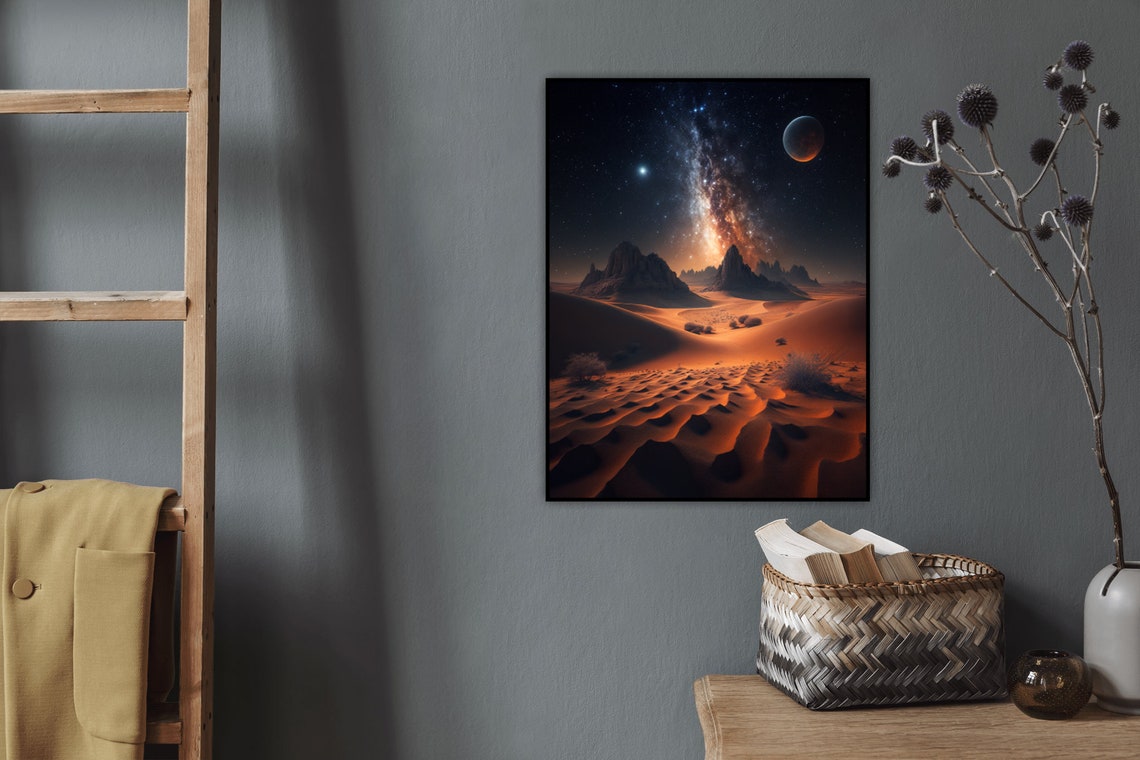 Digital Print - Milky Way Desert - Etsy