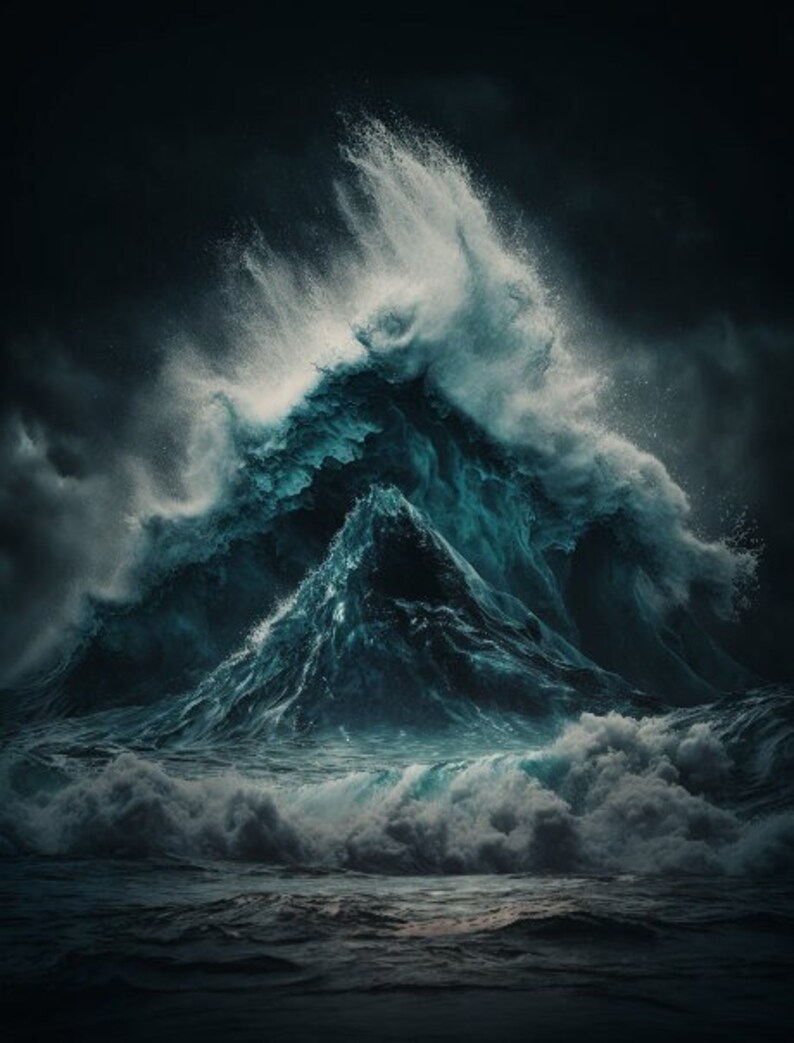 Digital Print - Incoming Wave - Etsy