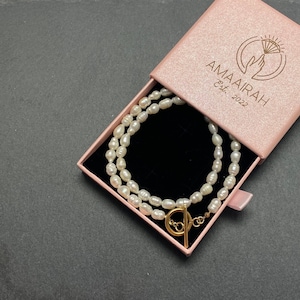 Natural Freshwater Pearl Necklace, Stainless Steel Toggle Clasp Pearl Choker,
