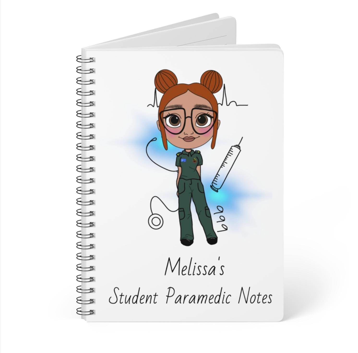 Personalised Student Paramedic/apprentice Note Book - Etsy