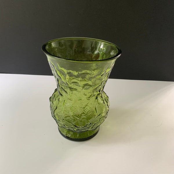 Large green glass vase B.O Brody Co 1960