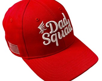 Casquette structurée décontractée classique Dad Squad - Rouge