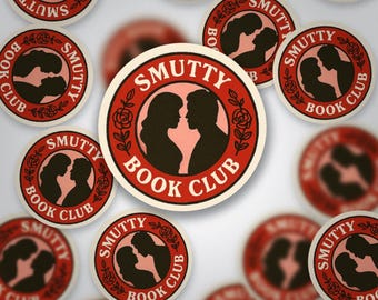Smutty Book Club-klistermärke • Romantikläsare i vinyl, vattentätt klistermärke • Kryddig boklig present till romantikälskare