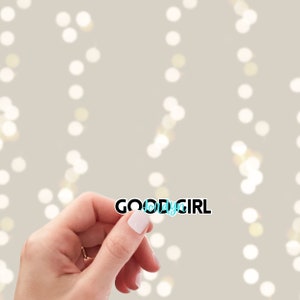 Vinyl Stickers, Personalized Good Girl Sticker: Customizable Name and Colors