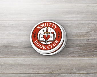 Smutty-boekenclubsticker | Pittig boekenliefhebber cadeau | Leesgrage sticker | Sticker Romance Reader