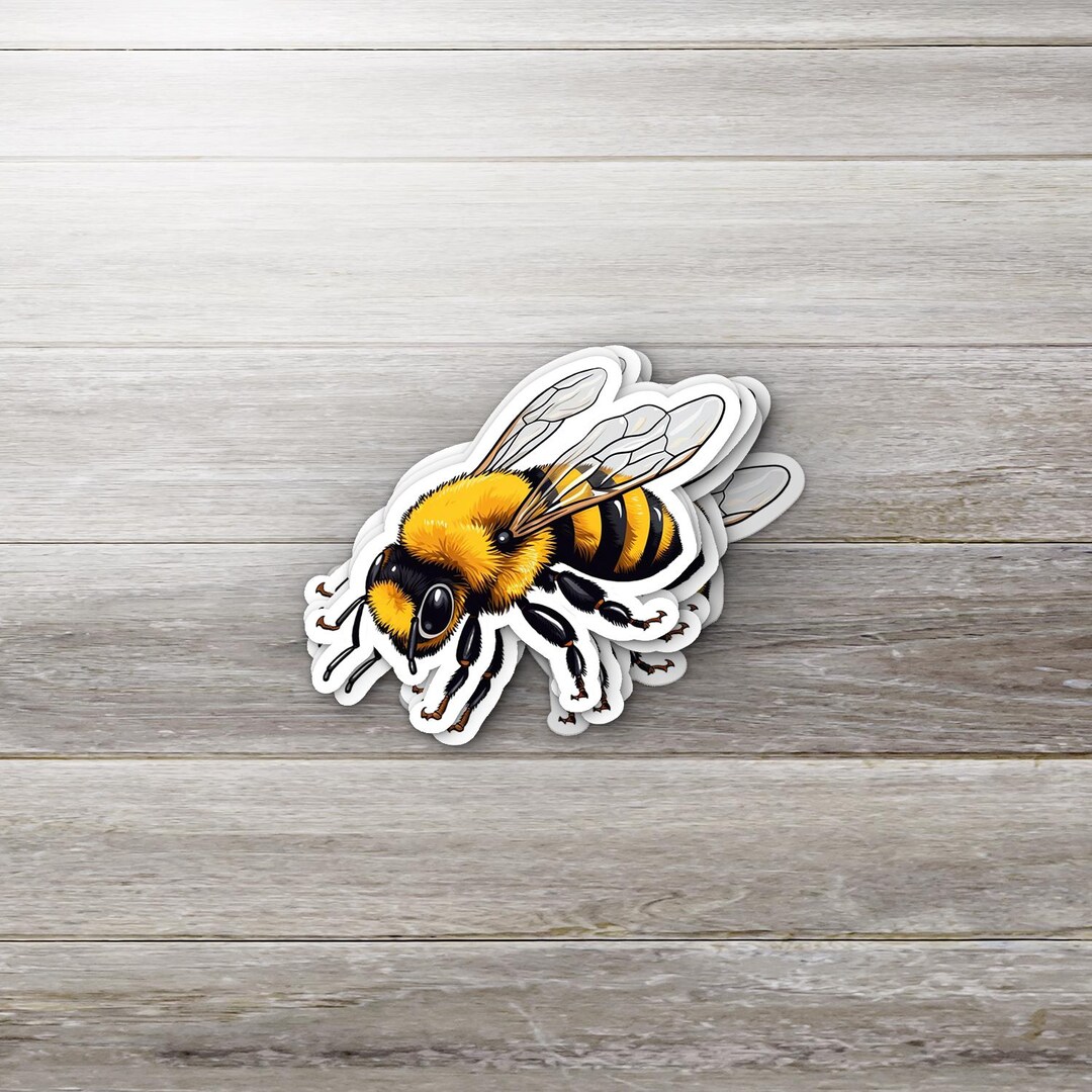 Bee Vinyl Sticker • Cute Waterproof Honey Bee Decal for Water Bottles ...