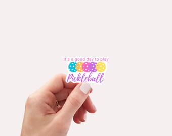 Vinyl Stickers, customizable pickleball stickers, fun stickers, pickleball players, water bottle, kindle, laptop, cute stickers