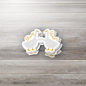 Goose Bumps Sticker • Funny Goose Vinyl Sticker • Punny Animal Sticker • Waterproof Tumbler Sticker • Laptop & Journal Decor