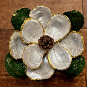 Magnolia flower oyster shells.