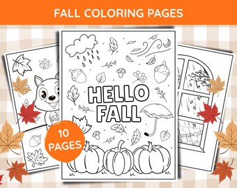 Autumn Coloring Pages | 10 Printable Fall Designs (PDF)