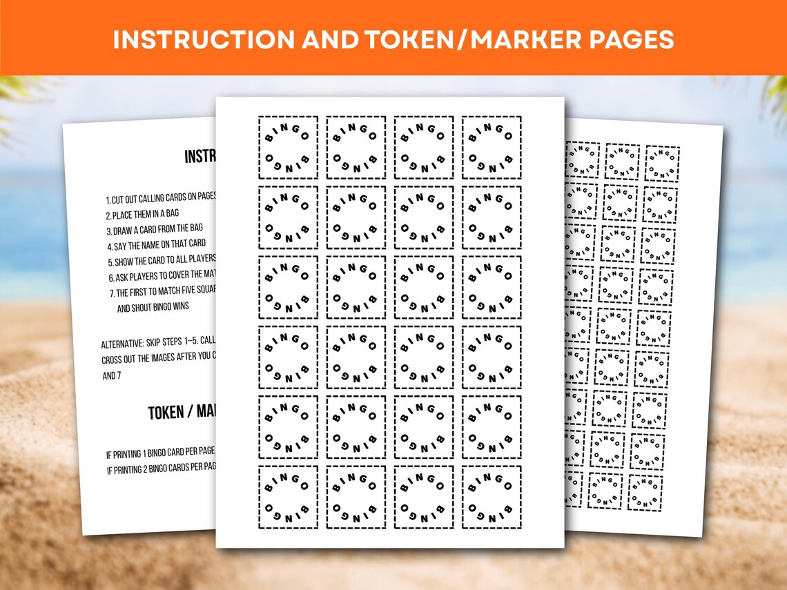 Fall Bingo Game Printable, Autumn Classroom Activity, 50 Pages Bingo