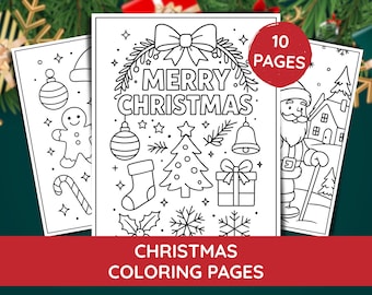 Christmas Coloring Pages Printable for Kids – Holiday Activity Pages & Sheets PDF