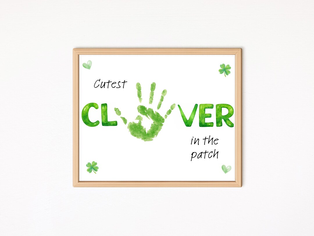 Buy St Patricks Day Handprint Craft for Kids, Clover in the Patch ...
