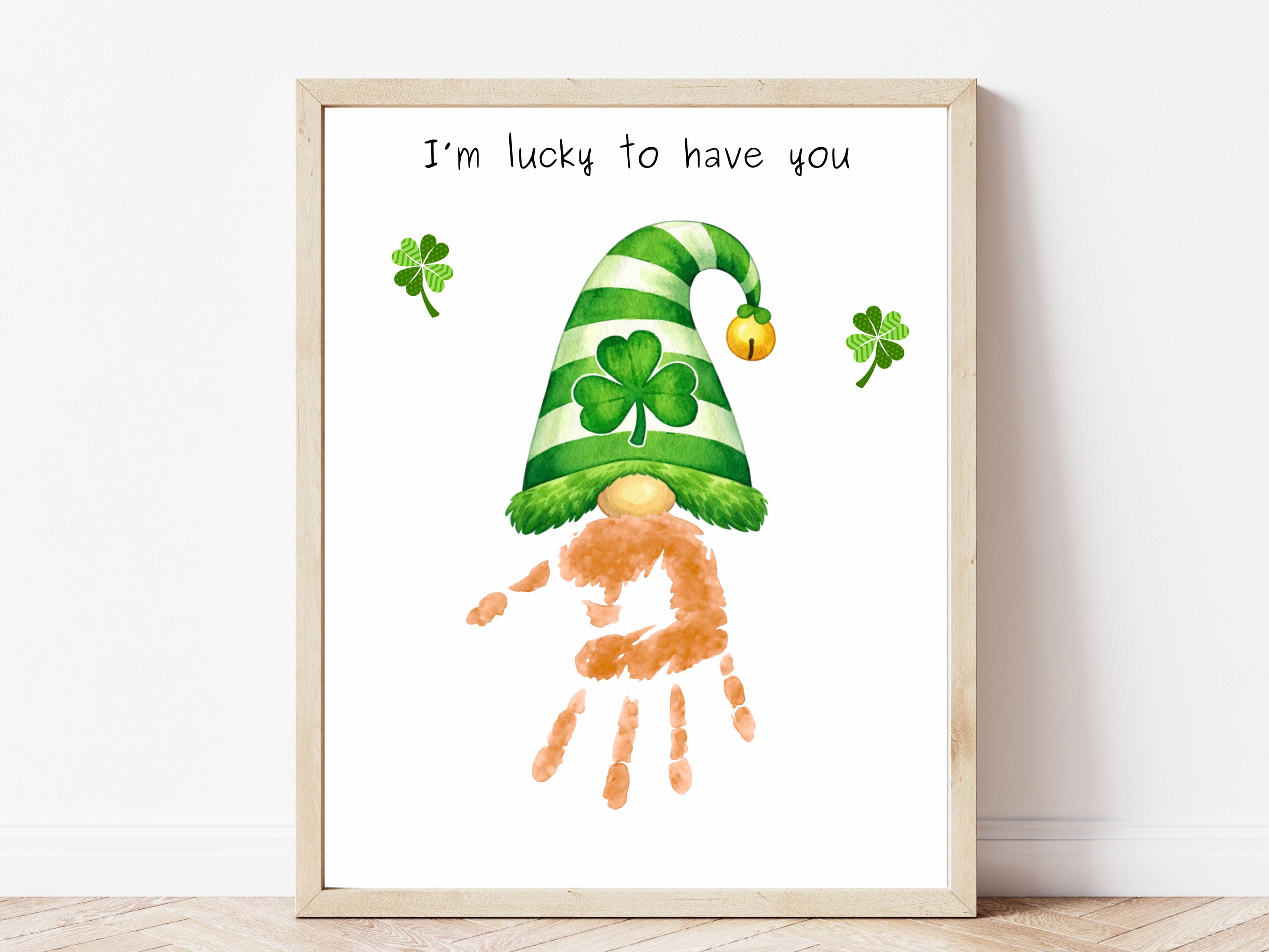 42 Adorable Gnome Crafts for Kids They Can't Help But Love! 37 St Patricks Day Gnome Handprint Craft, Kids Lucky Charm Art Template…