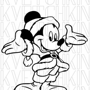 Mickey Santa SVG PNG Instant Download