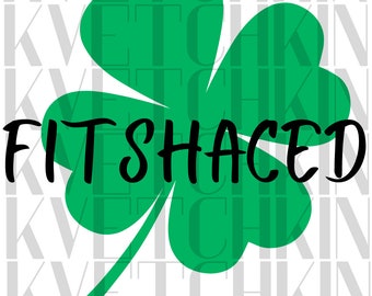 Fichiers de coupe à téléchargement immédiat Fitshaced SVG PNG, trèfle, trèfle, lutin, arc-en-ciel, Saint-Patty