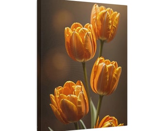 Tulpen | Blumen | Fotografie | Leinwandkunst | Wandkunst | Auflegen | Matte Leinwand, Home-Office-Dekor