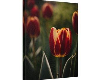 Tulpen | Blumen | Fotografie | Leinwand Kunst | Wandkunst | Auflegen | Matte Leinwand, Home Office Decor