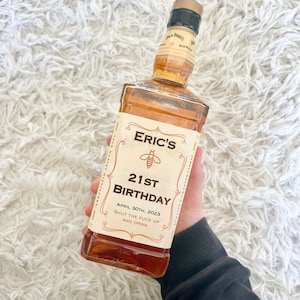 Verjaardagslabel Jack Daniel's Honey Bourbon