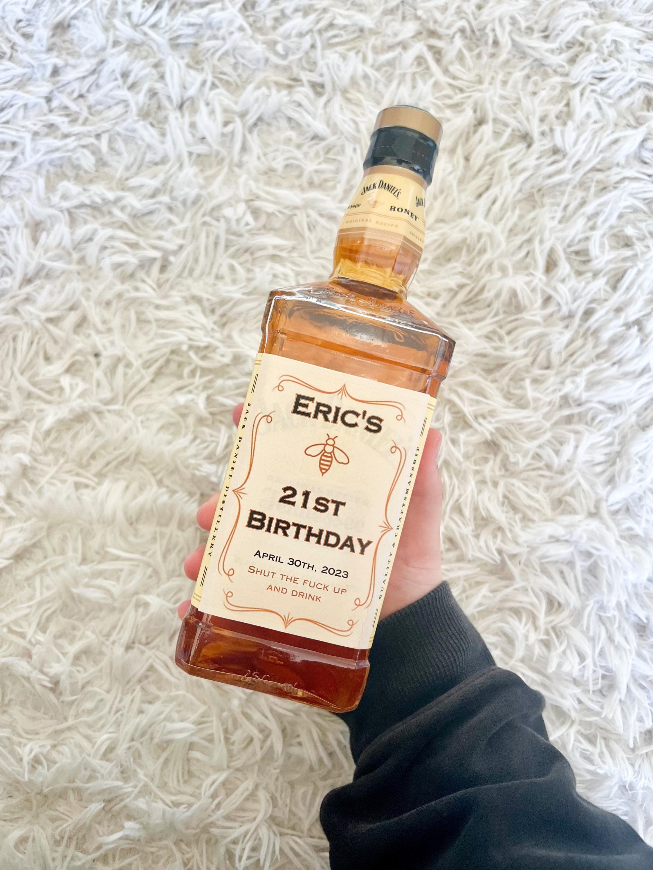 Jack Daniel's Honey Bourbon Birthday Label - Etsy, image size:2250x3000