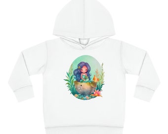 Unisex Toddler Pullover Fleece Hoodie With Cute Mermaid Design For Boys Girls 2T 4T 5-6T