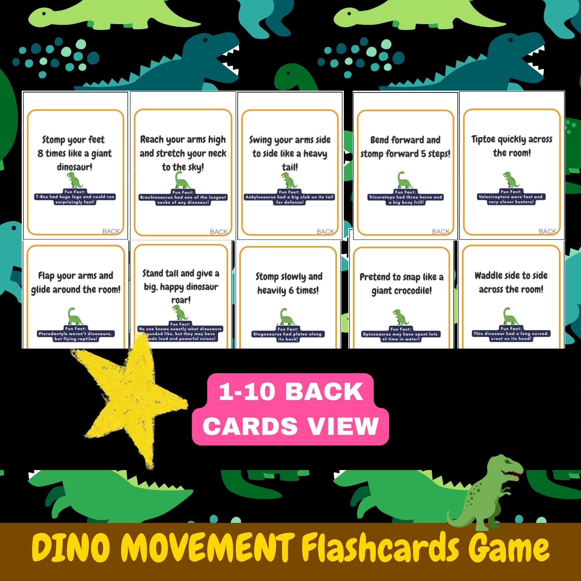 Dinosaur Movement Cards for Kids | Printable Gross Motor Activity ...