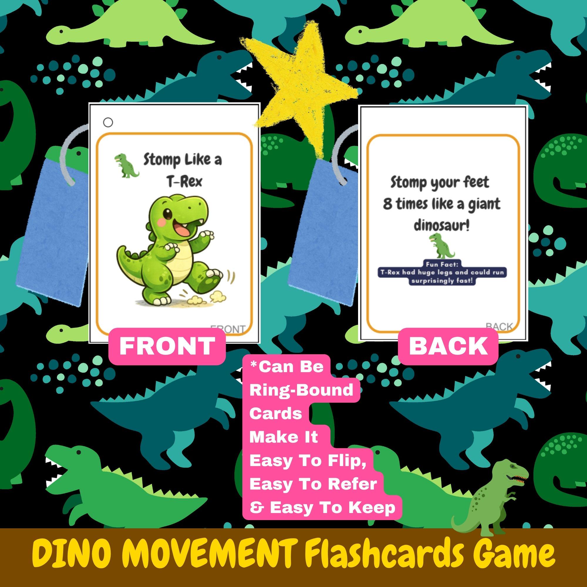 Dinosaur Movement Cards for Kids | Printable Gross Motor Activity ...
