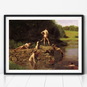 Arte gay, pintura vintage, impresión gay, arte queer, pintura original, regalo gay, decoración de pared vintage, pintura gay, arte de hombre desnudo, impresión digital