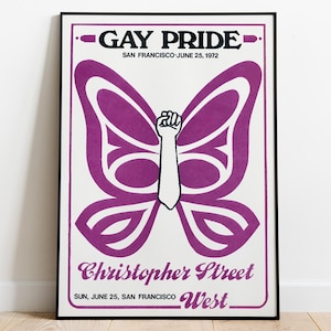 Retro Gay Poster, Vintage Poster, Gay Art Print, Vintage Wall Art, Gay Pride Poster, Queer Art, Gay Gift, LGBTQ Art, Vintage Lesbian Print