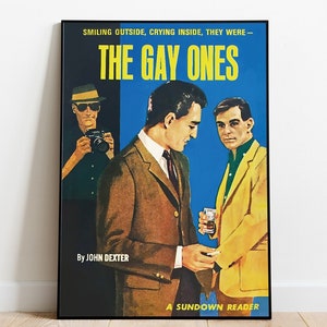 Gay Pulp Poster, Retro Gay Poster, Pulp Cover Art, Vintage Gay Art, LGBTQ Decor, Gay Wall Art, Beefcake, Pride Art, Queer Print, 1960s