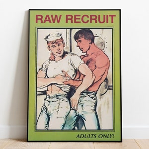 Gay Art, Pulp Cover Art, Gay Illustration, LGBTQ, Queer Art Print, Gay Poster, Vintage Poster, Beefcake, Retro Wall Art, Printable Wall Art