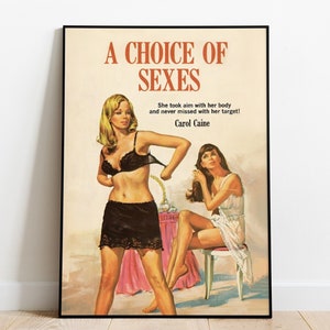 Lesbian Print, Pulp Art Print, Lesbian Art, Pulp Cover Art, Vintage Poster, Sapphic Art, Retro Poster, Lesbian Love, WLW Art, Lesbian Couple